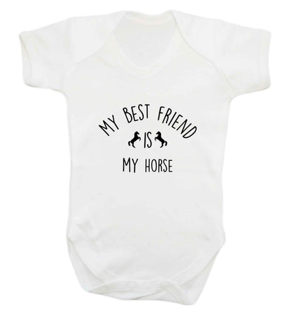 My best friend is my horse baby vest white 18-24 months