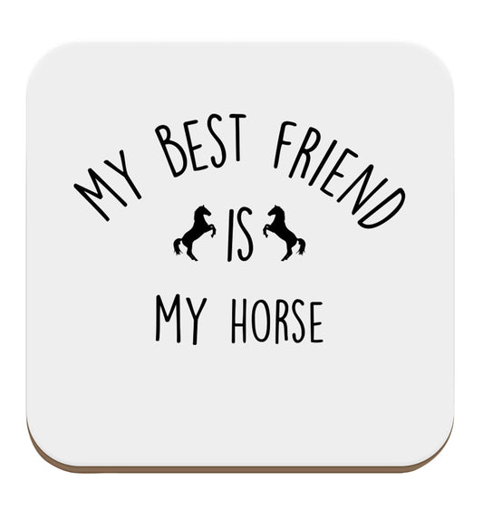 My best friend is my horse set of four coasters