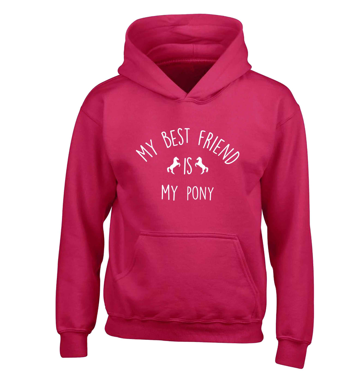 My best friend is my pony children's pink hoodie 12-13 Years