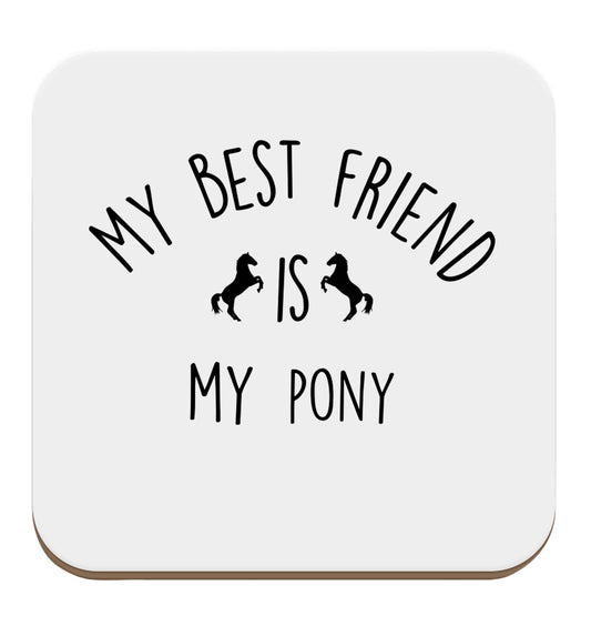 My best friend is my pony set of four coasters