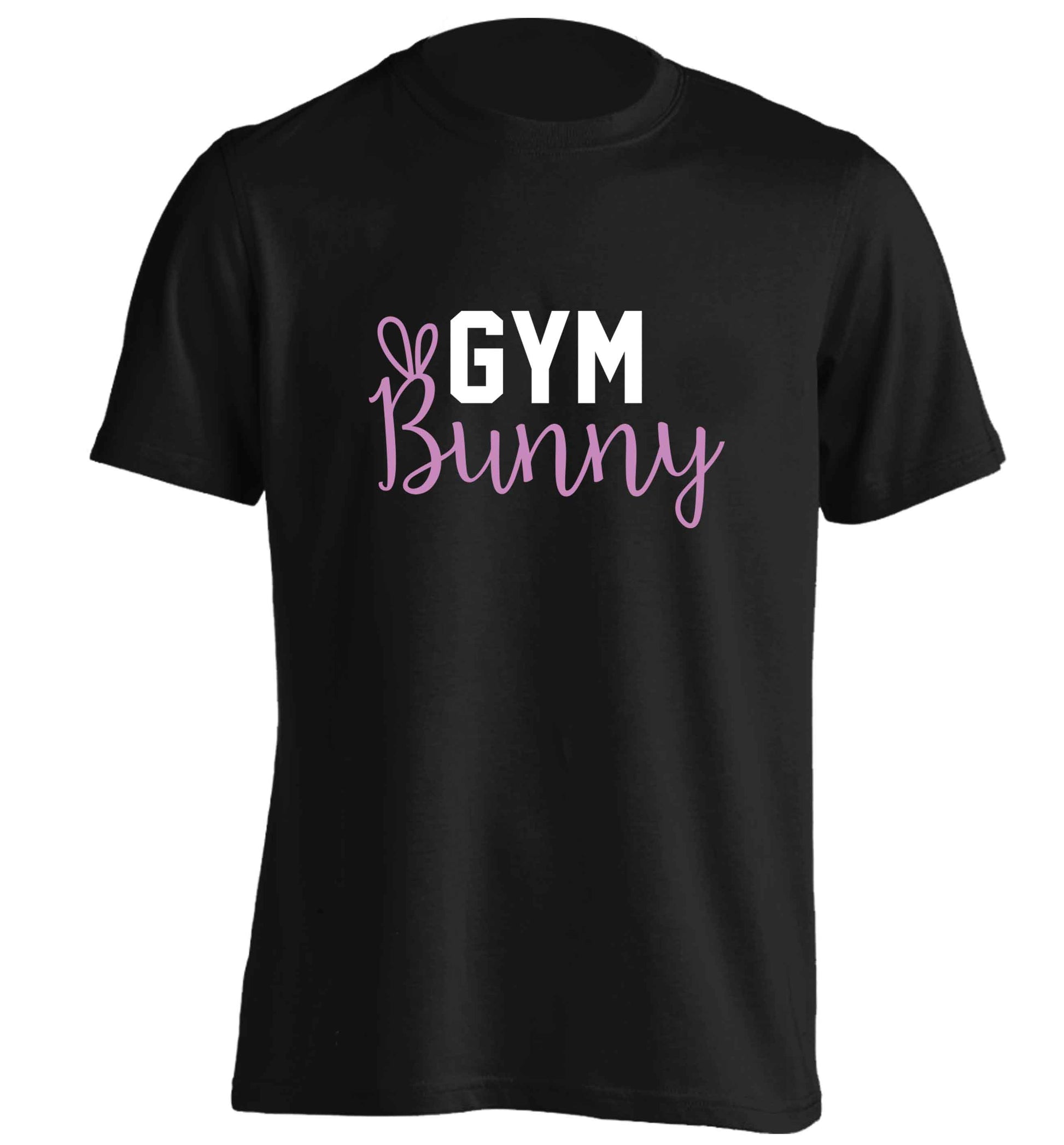 gym bunny adults unisex black Tshirt 2XL