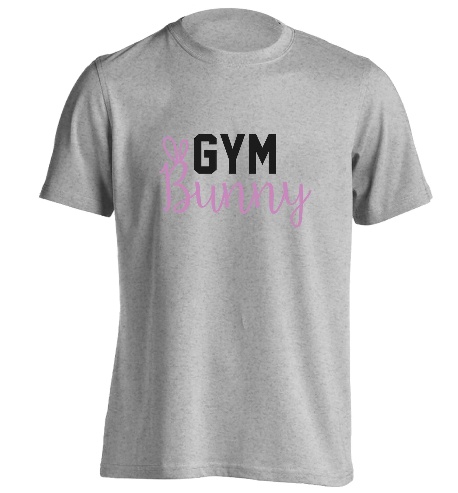 gym bunny adults unisex grey Tshirt 2XL