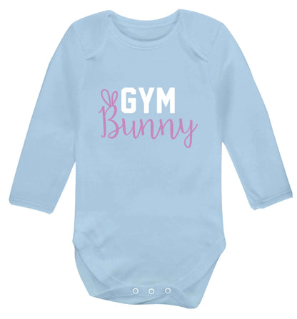gym bunny baby vest long sleeved pale blue 6-12 months