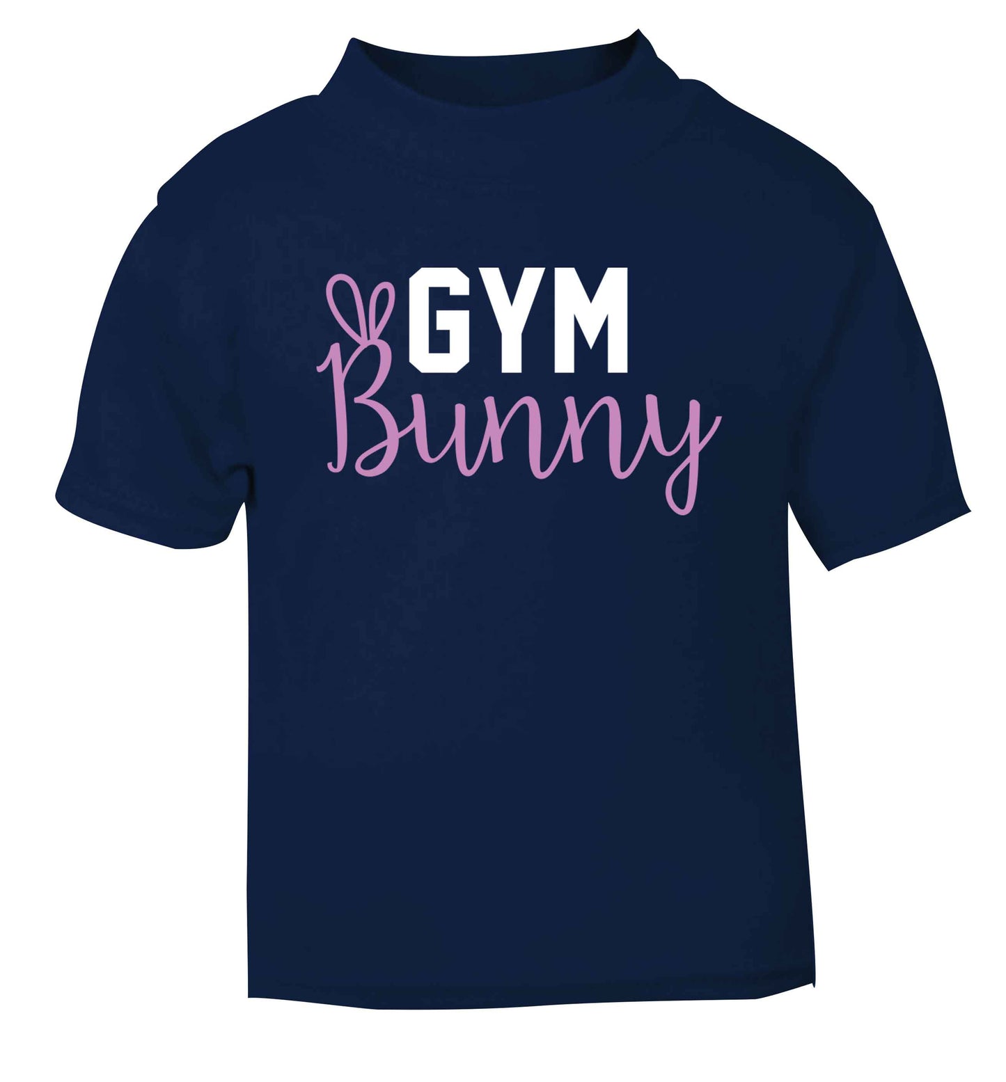gym bunny navy baby toddler Tshirt 2 Years