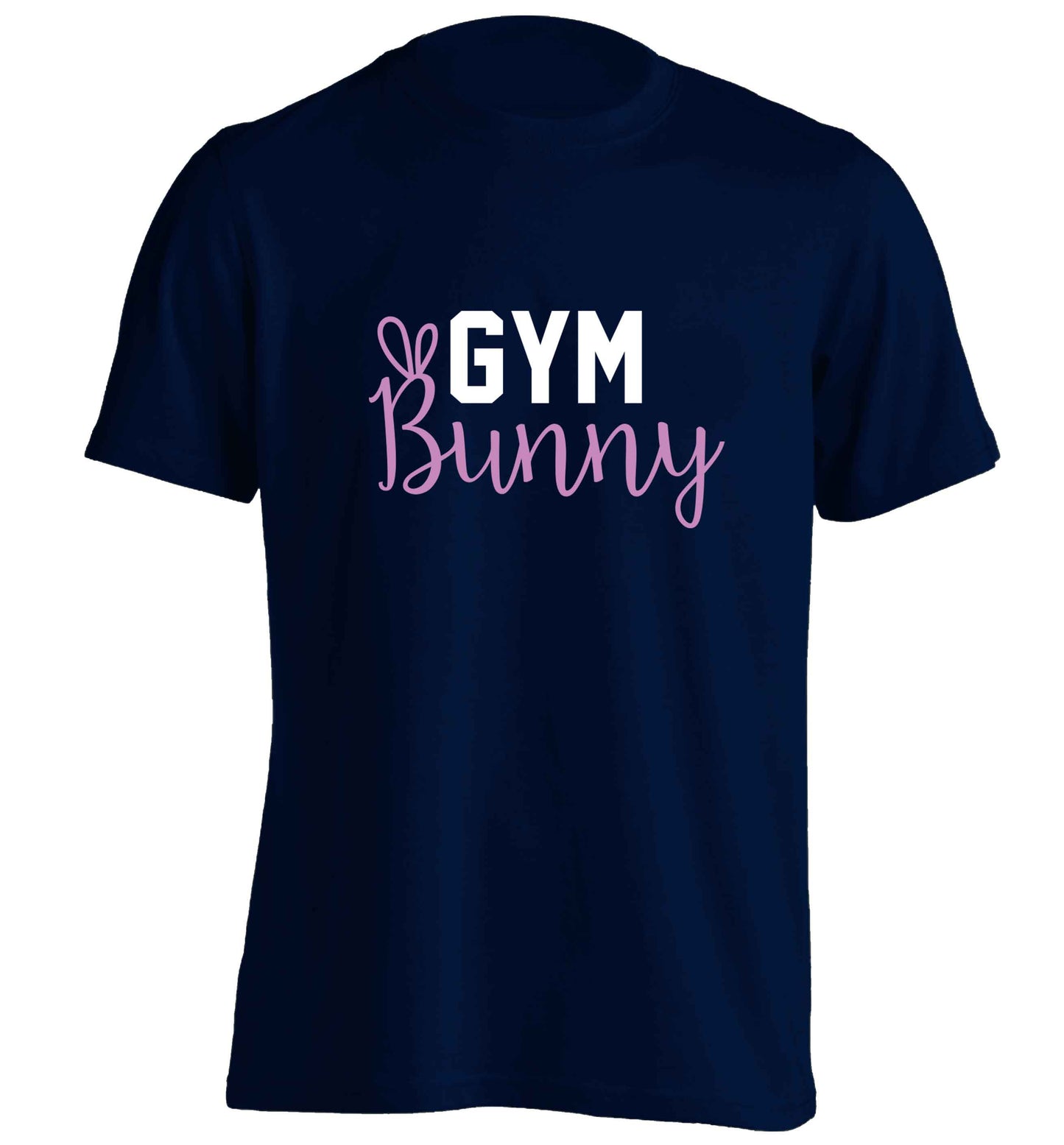 gym bunny adults unisex navy Tshirt 2XL