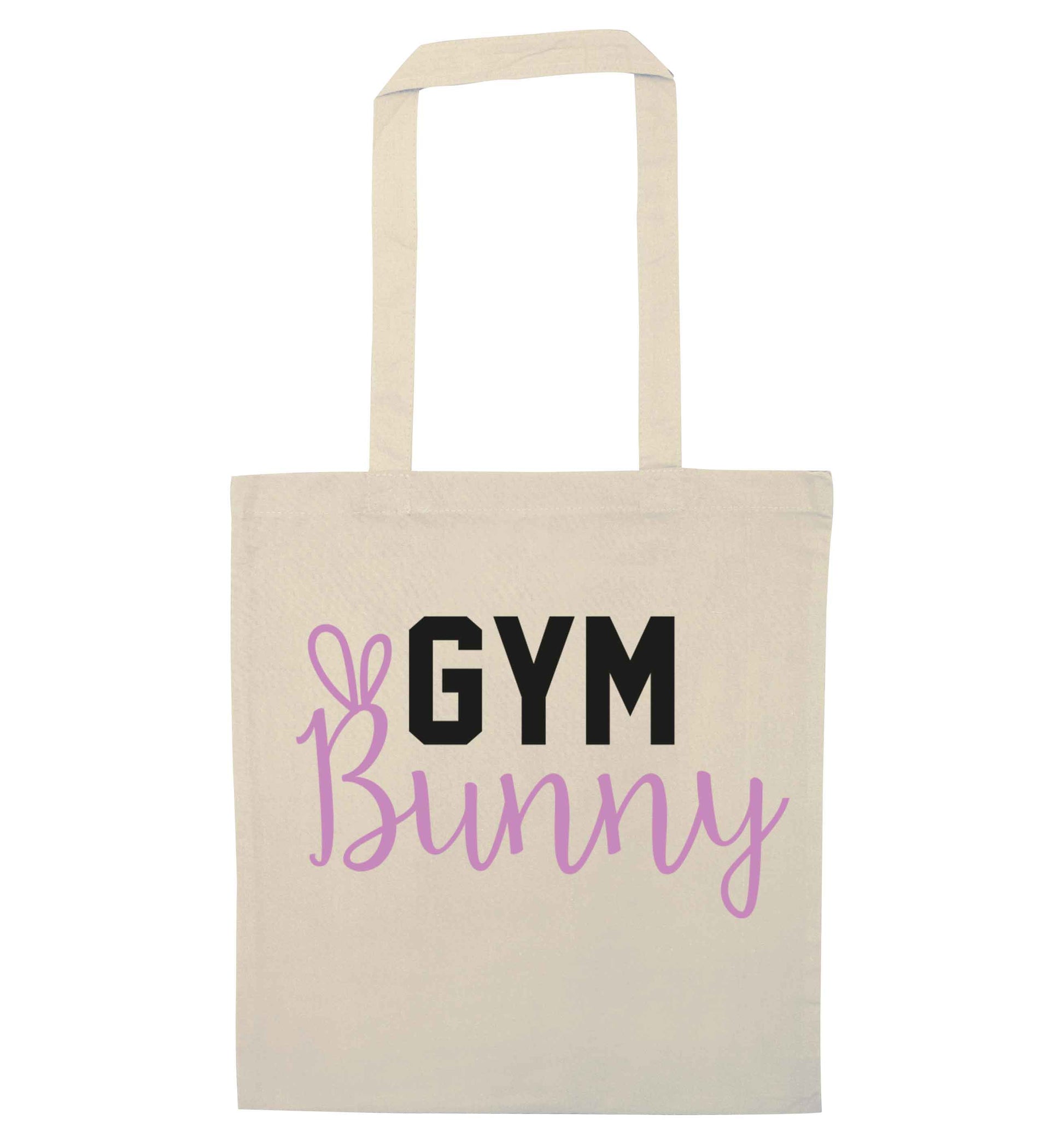 gym bunny natural tote bag
