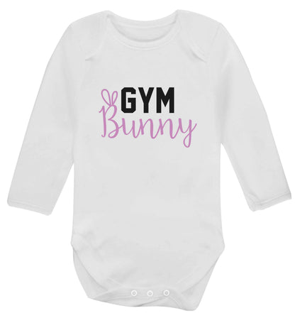 gym bunny baby vest long sleeved white 6-12 months