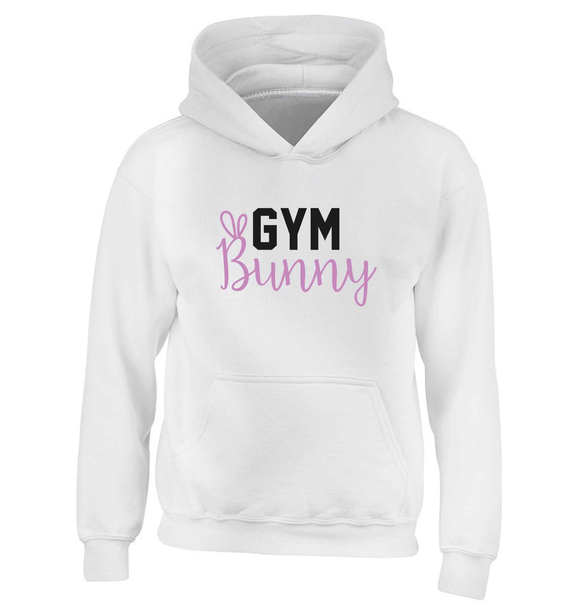 gym bunny children's white hoodie 12-13 Years