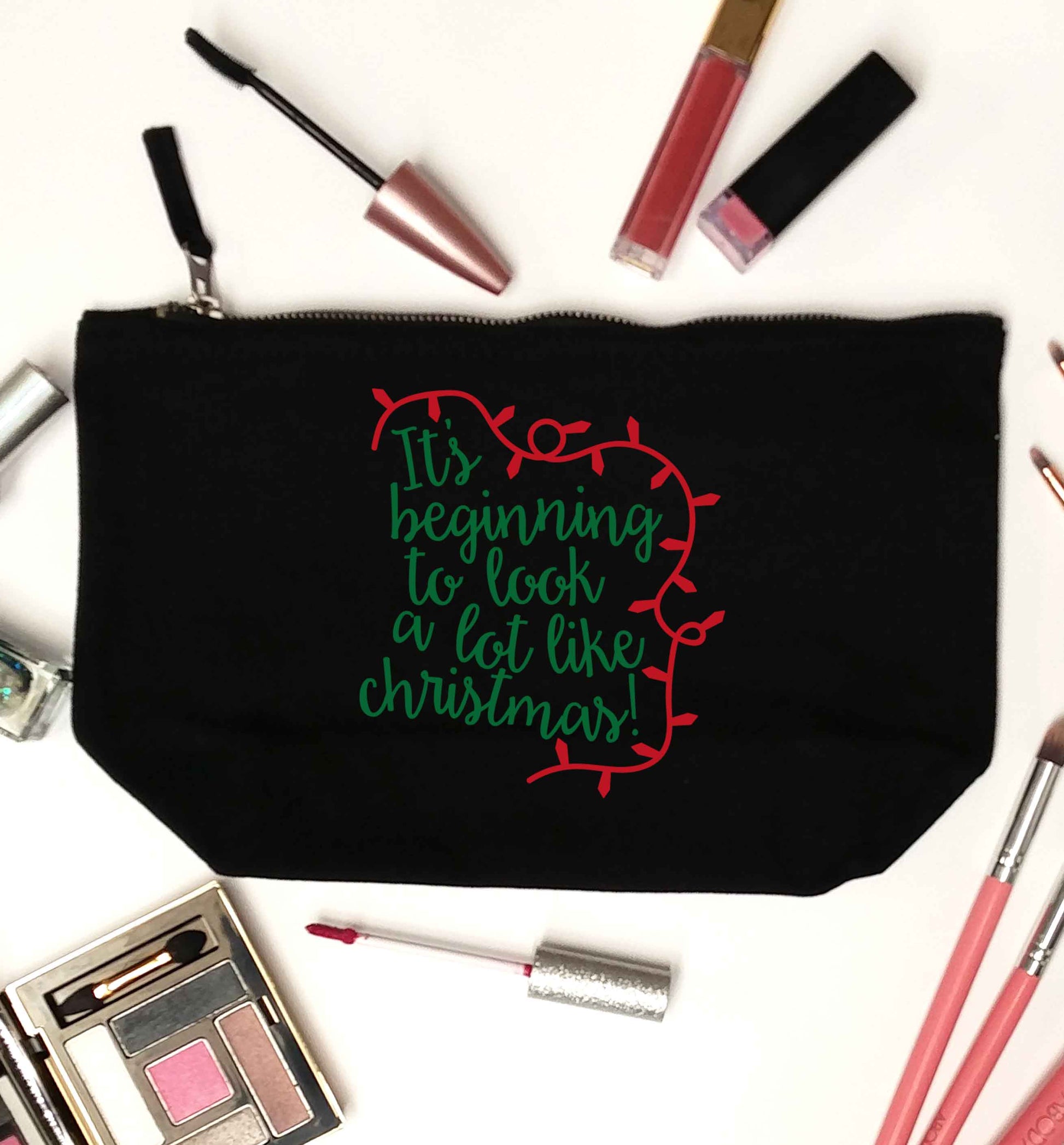 It's beginning to look a lot like Christmas black makeup bag