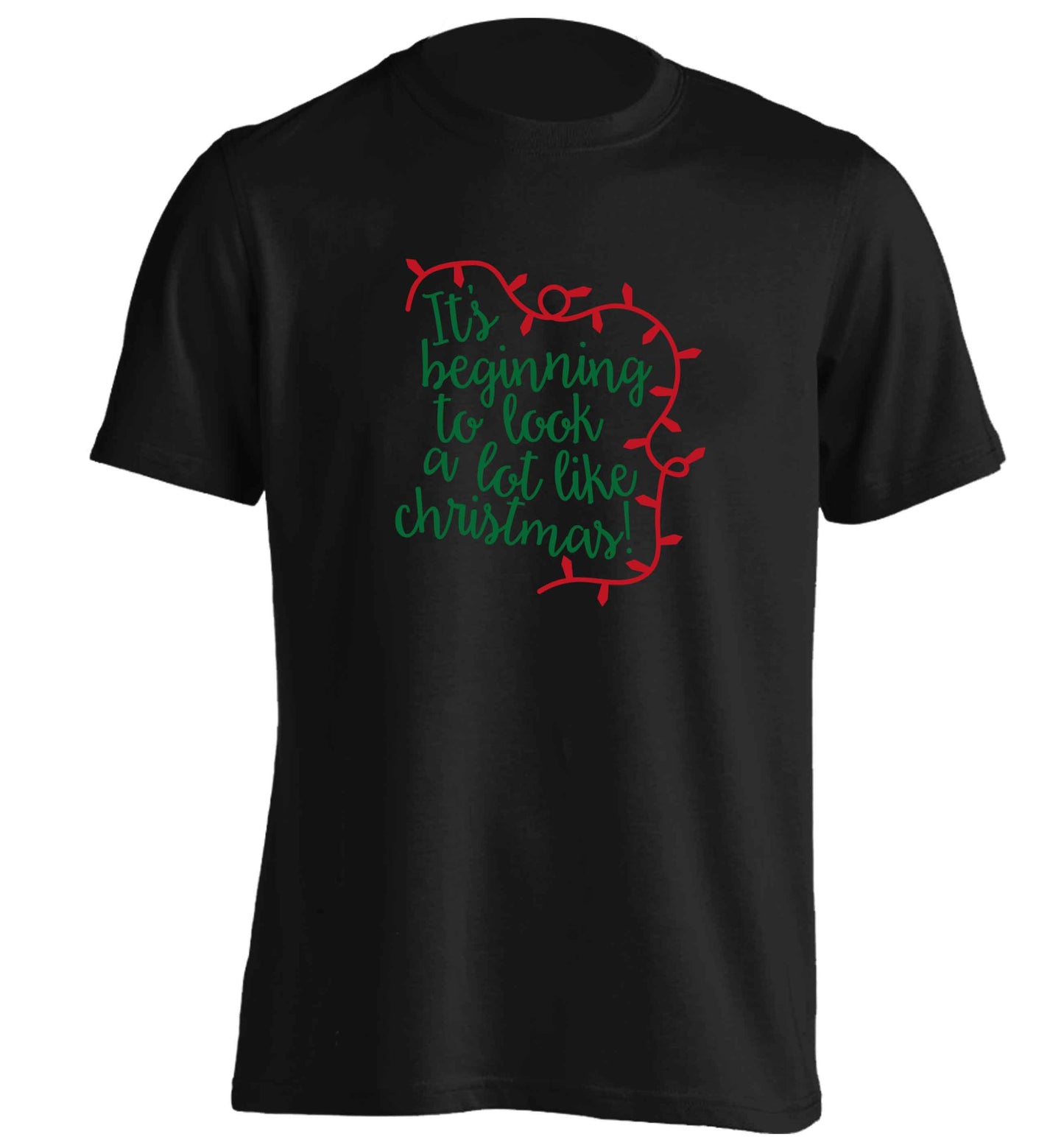 It's beginning to look a lot like Christmas adults unisex black Tshirt 2XL