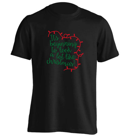 It's beginning to look a lot like Christmas adults unisex black Tshirt 2XL