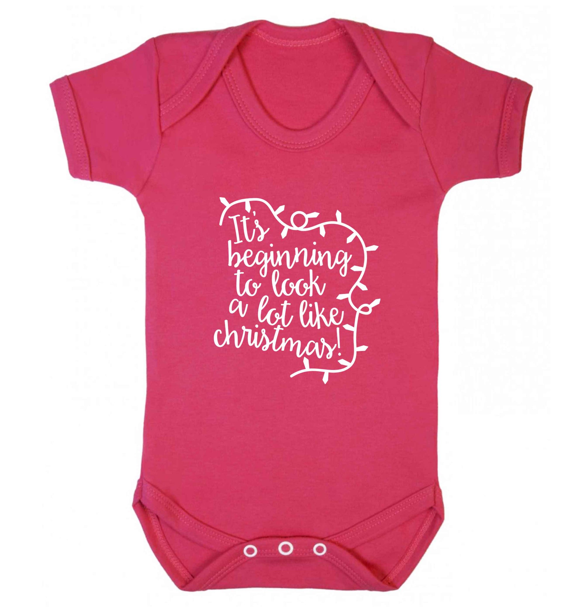 It's beginning to look a lot like Christmas baby vest dark pink 18-24 months