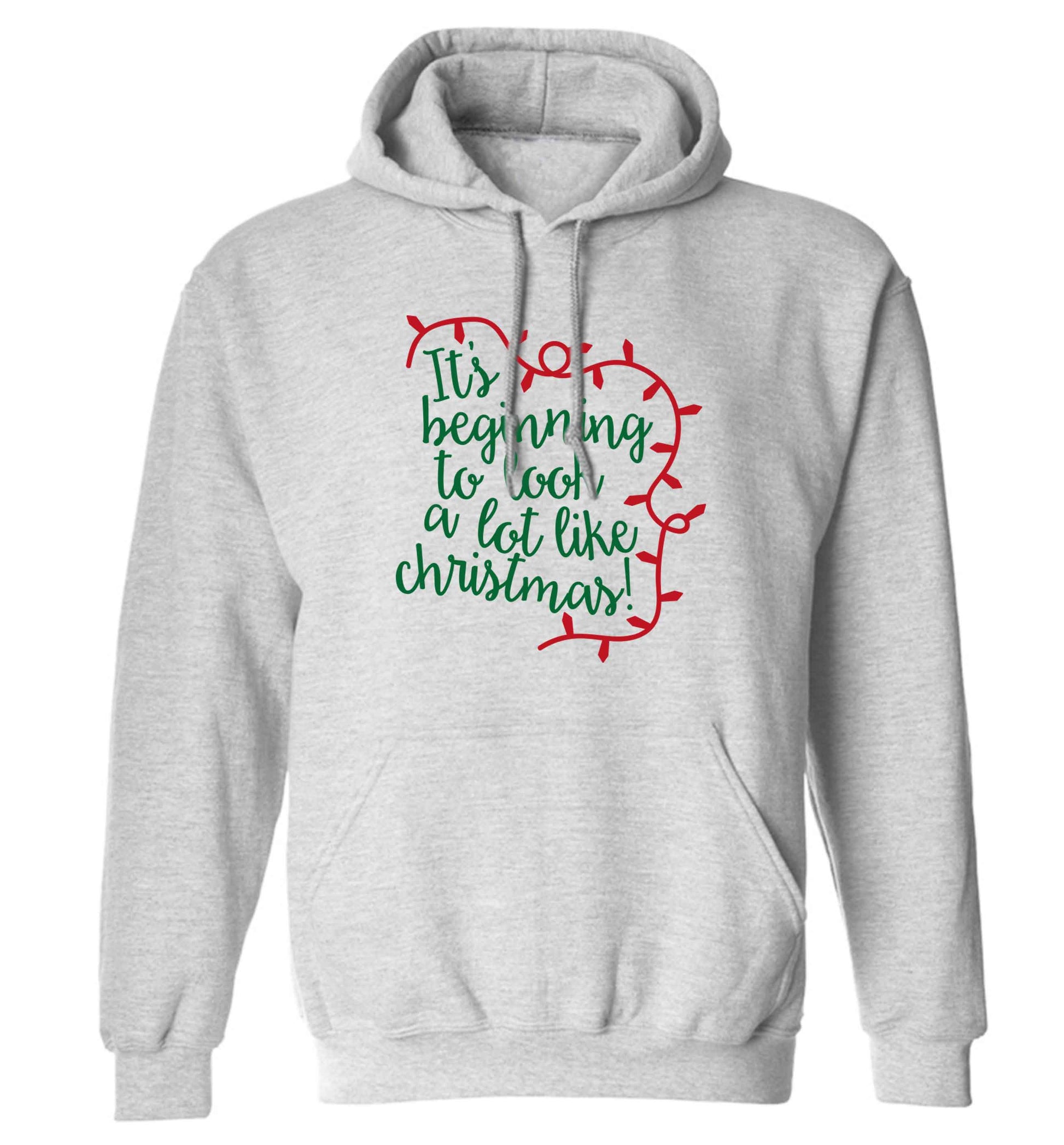It's beginning to look a lot like Christmas adults unisex grey hoodie 2XL