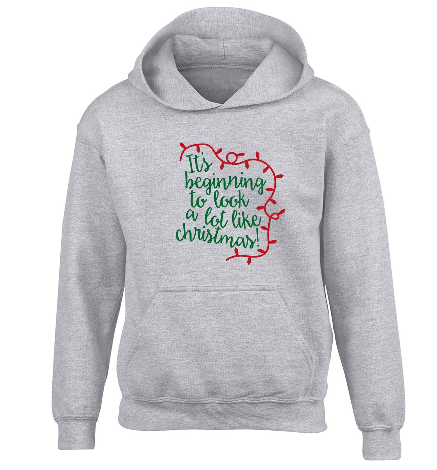 It's beginning to look a lot like Christmas children's grey hoodie 12-13 Years