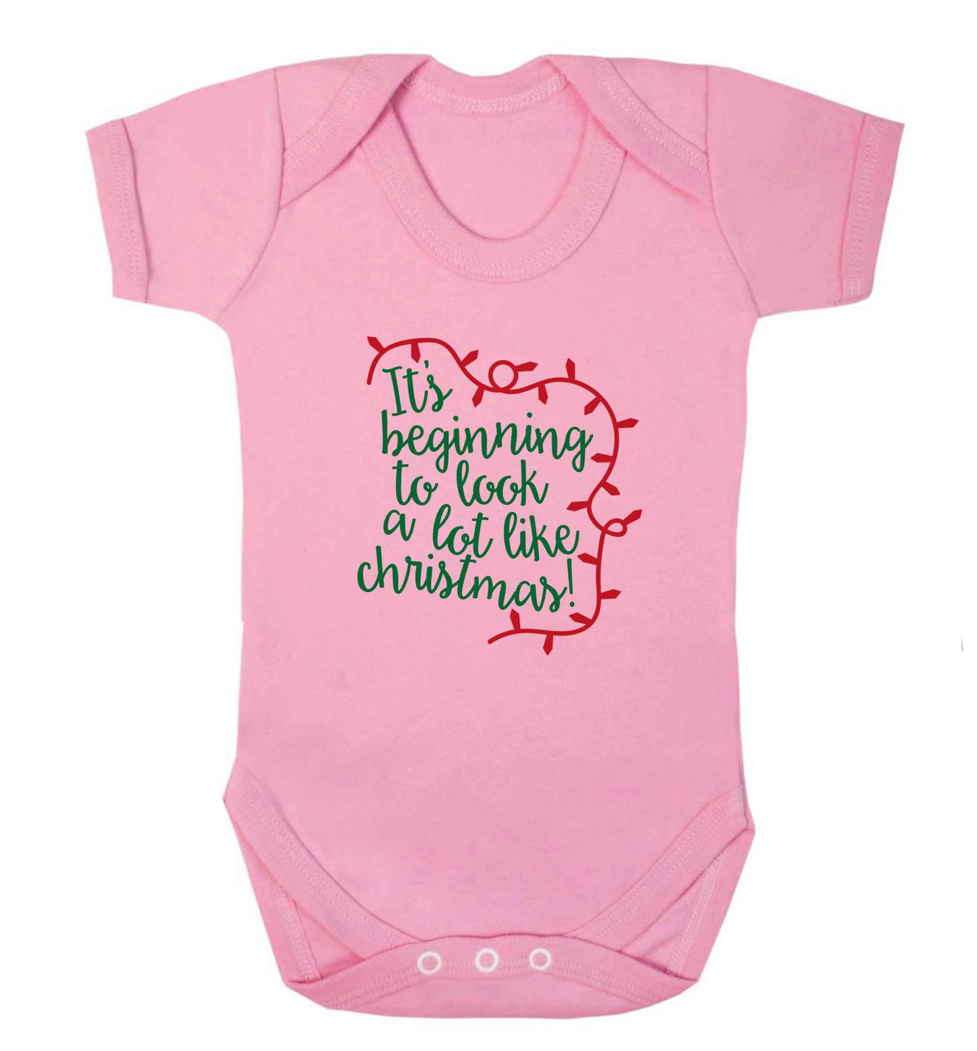 It's beginning to look a lot like Christmas baby vest pale pink 18-24 months