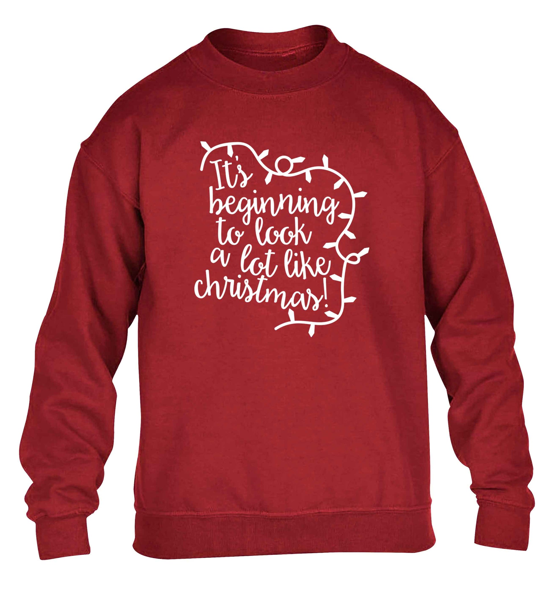 It's beginning to look a lot like Christmas children's grey sweater 12-13 Years