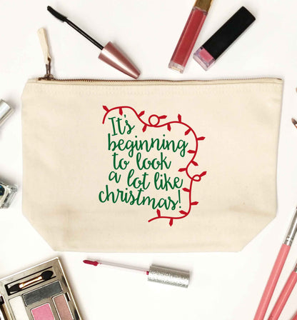 It's beginning to look a lot like Christmas natural makeup bag