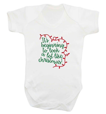 It's beginning to look a lot like Christmas baby vest white 18-24 months