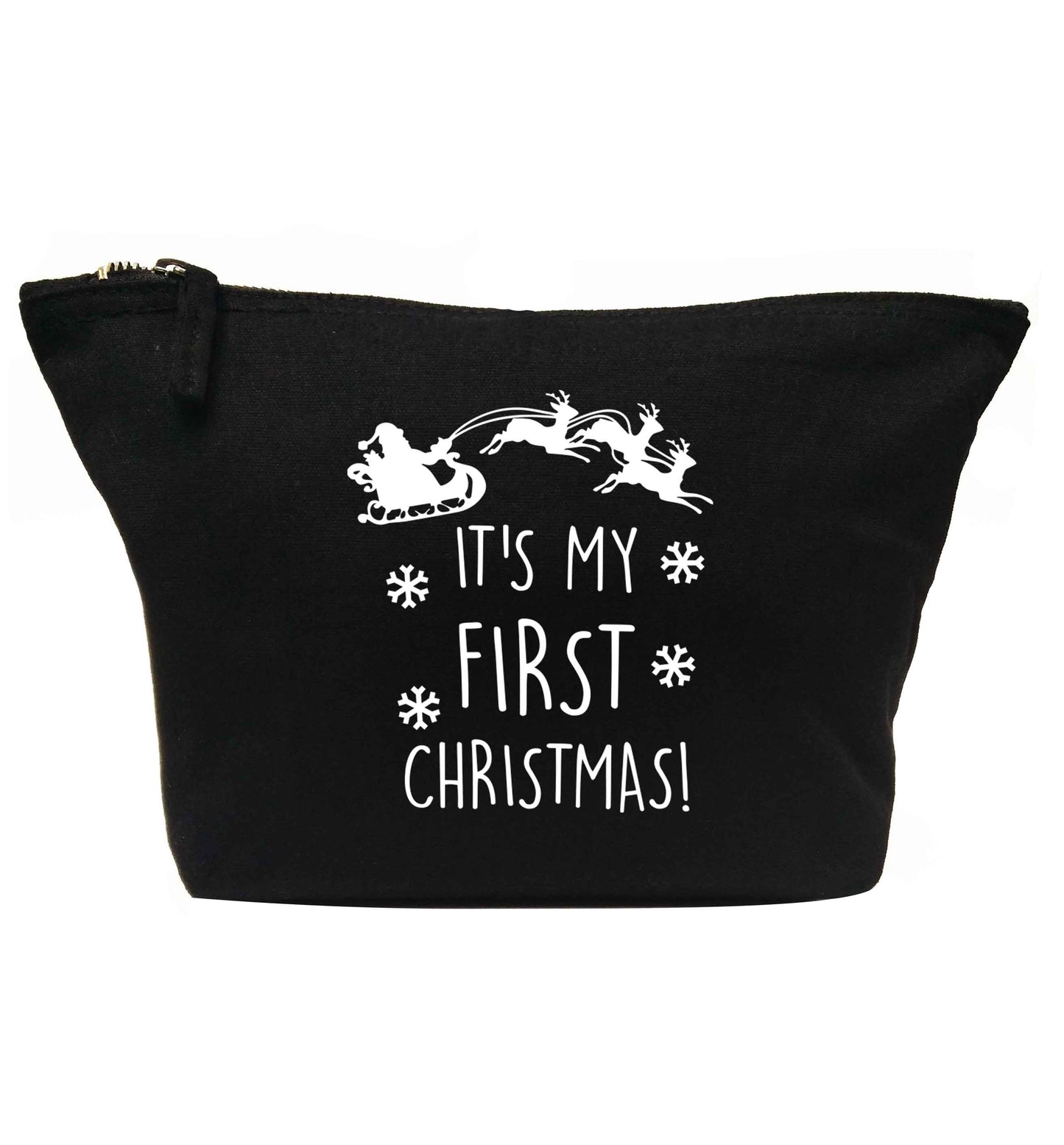 It's my first Christmas - Santa sleigh text | Makeup / wash bag