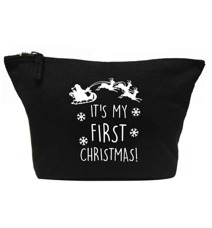It's my first Christmas - Santa sleigh text | Makeup / wash bag