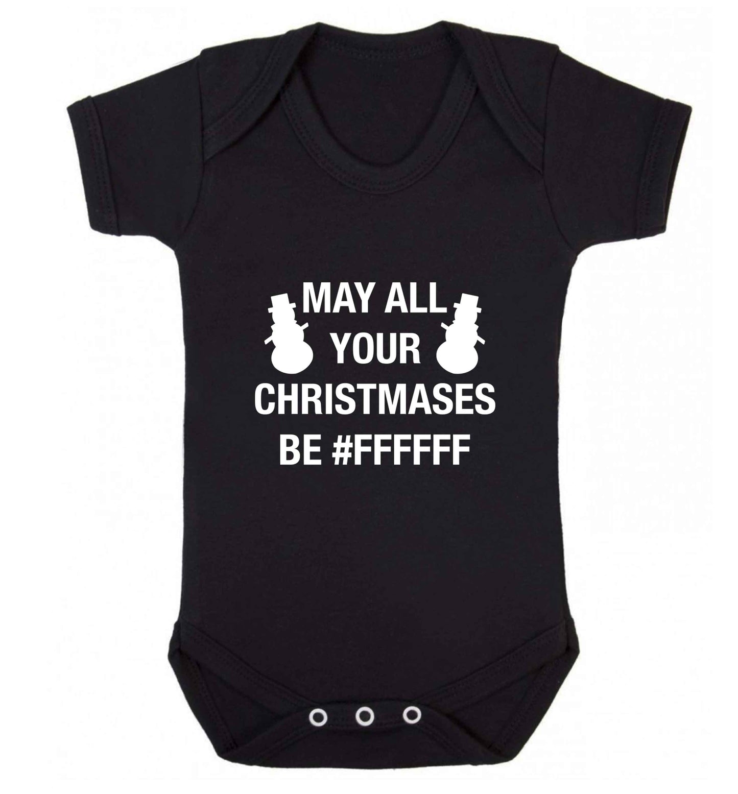 May all your Christmases be #FFFFFF baby vest black 18-24 months