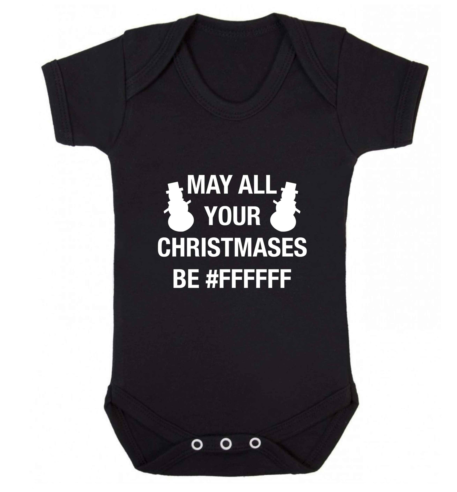 May all your Christmases be #FFFFFF baby vest black 18-24 months