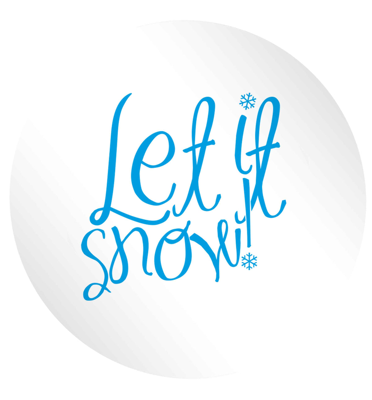 Let it snow 24 @ 45mm matt circle stickers