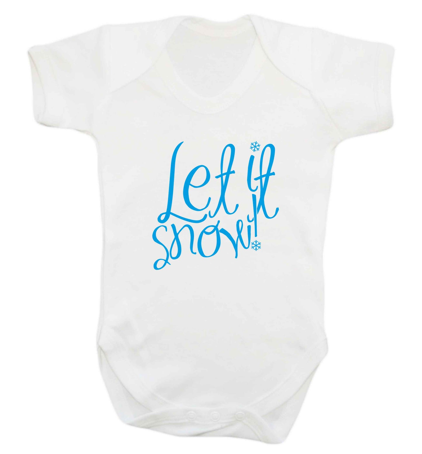 Let it snow baby vest white 18-24 months