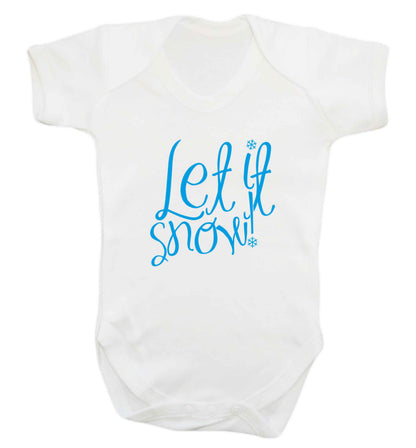 Let it snow baby vest white 18-24 months
