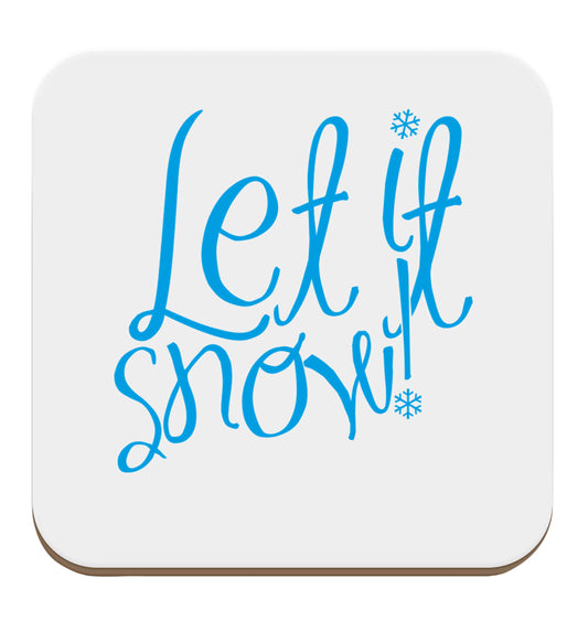 Let it snow set of four coasters