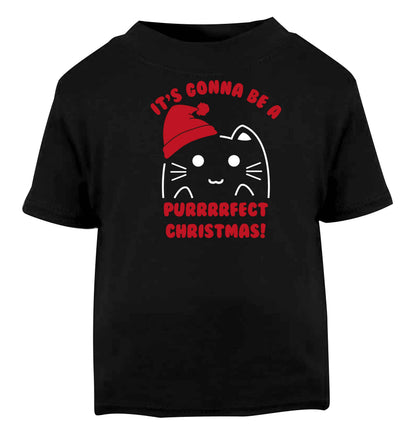 It's going to be a purrfect Christmas Black baby toddler Tshirt 2 years