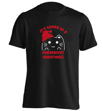 It's going to be a purrfect Christmas adults unisex black Tshirt 2XL