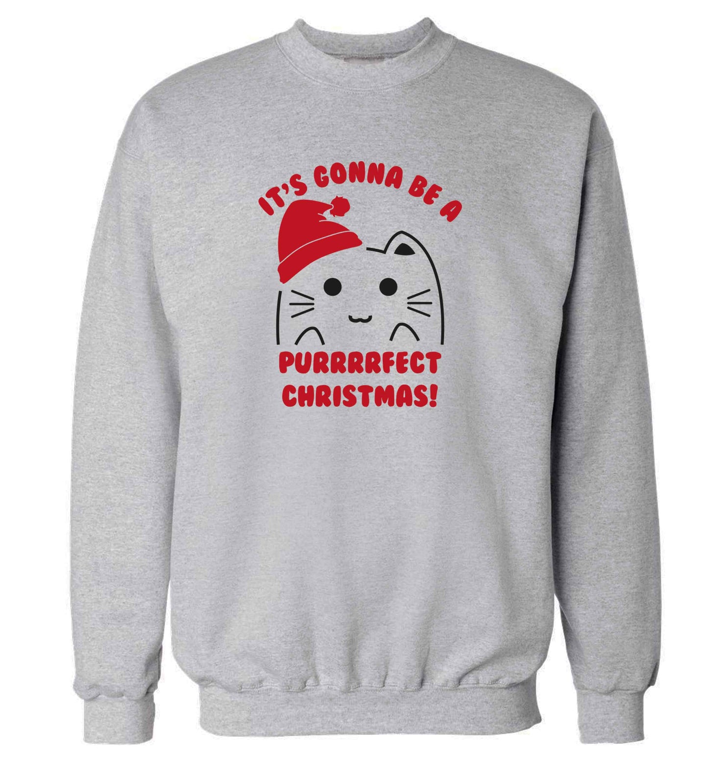 It's going to be a purrfect Christmas adult's unisex grey sweater 2XL