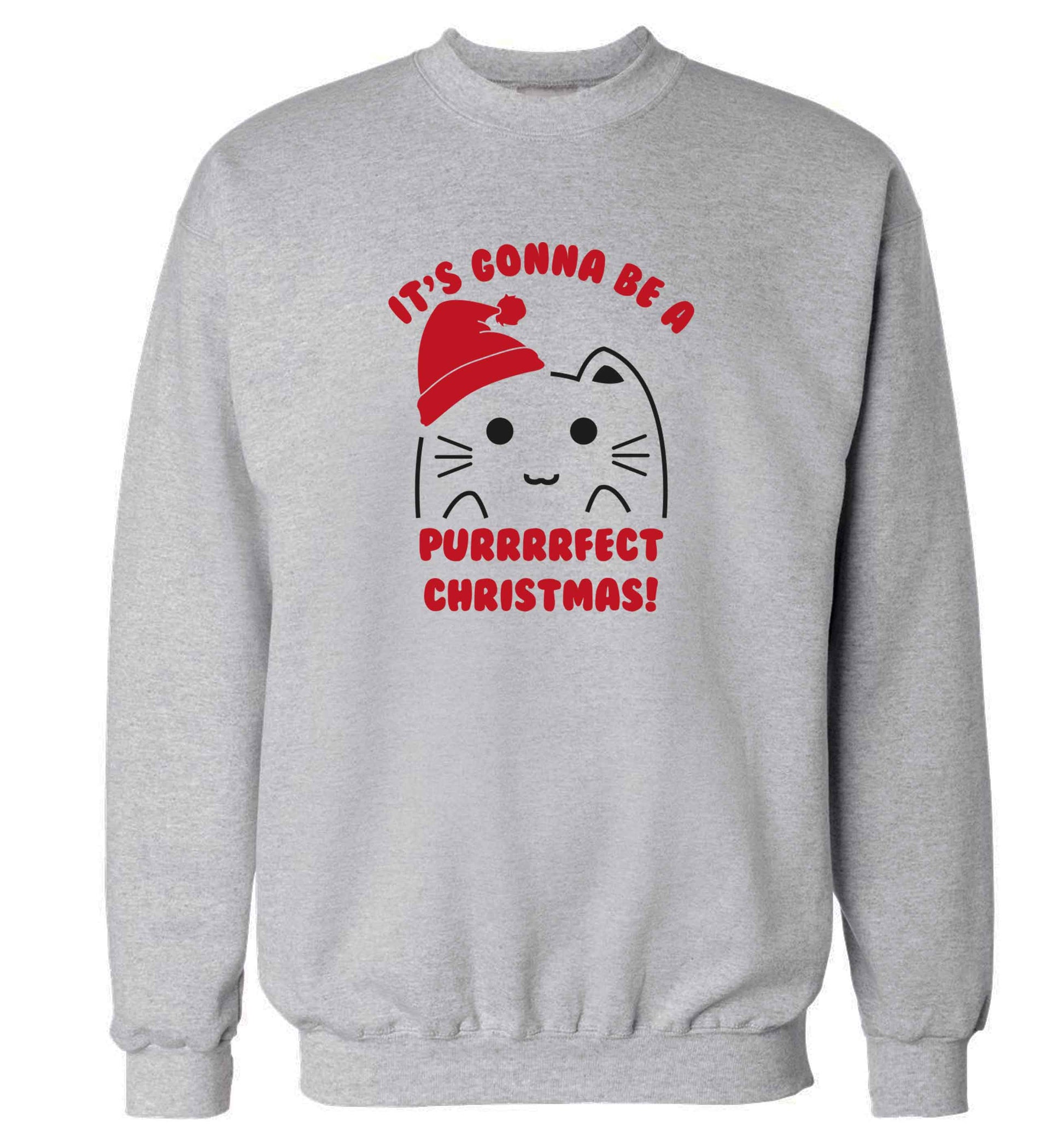 It's going to be a purrfect Christmas adult's unisex grey sweater 2XL