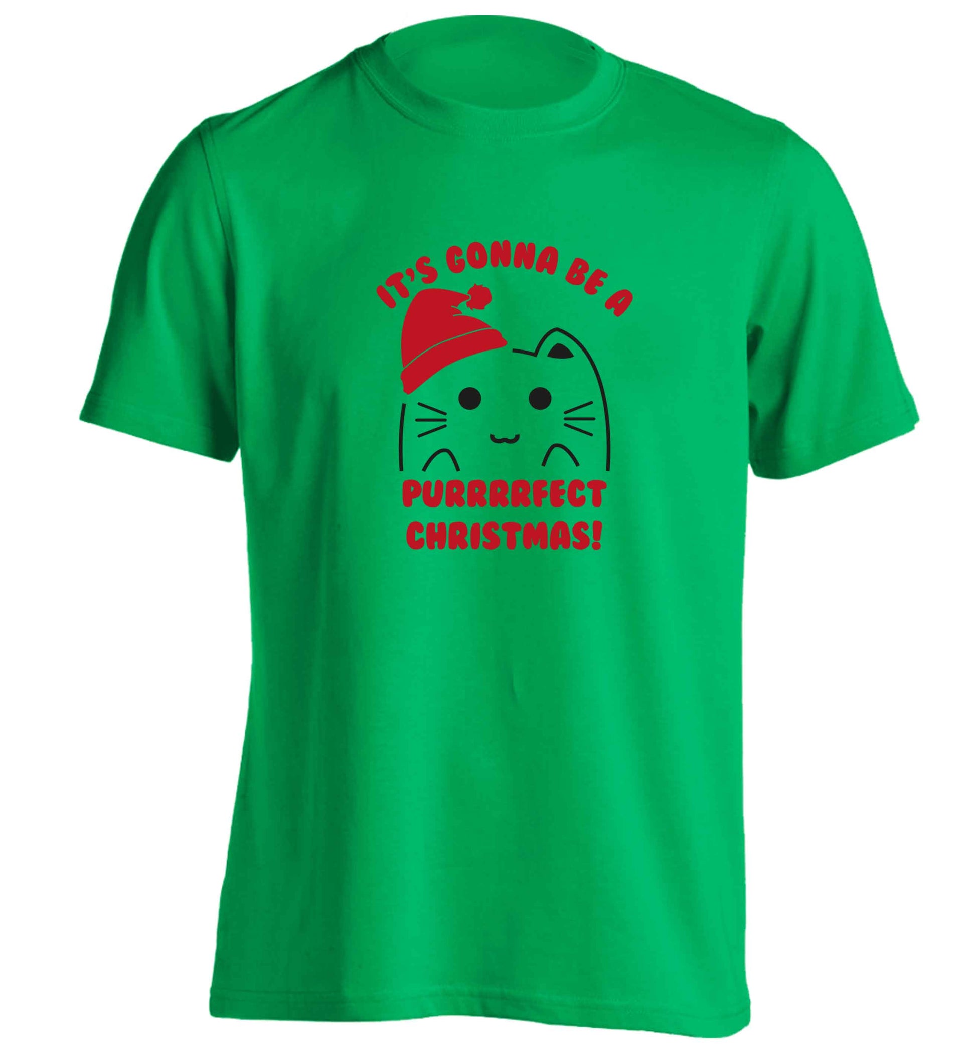 It's going to be a purrfect Christmas adults unisex green Tshirt 2XL