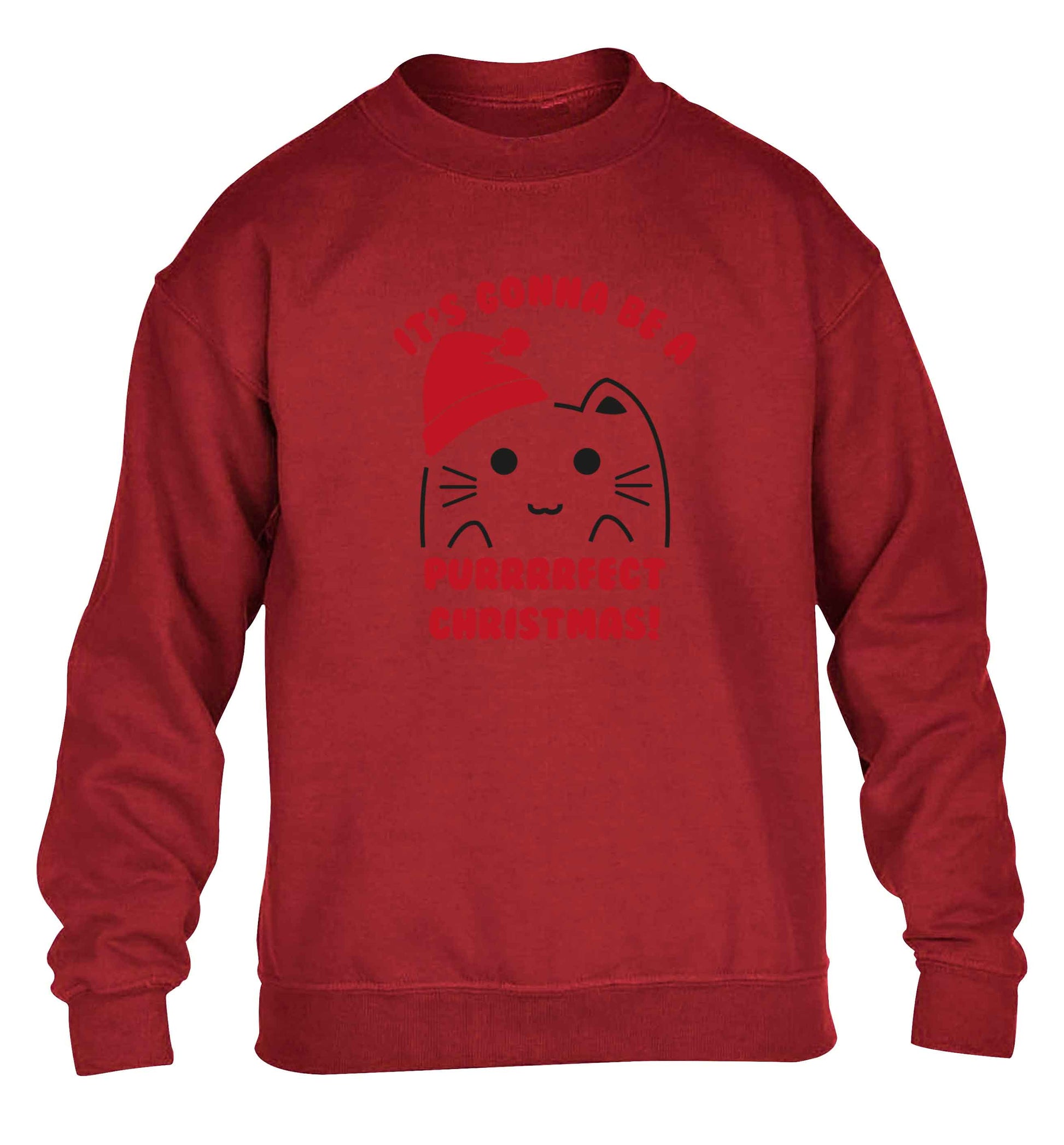 It's going to be a purrfect Christmas children's grey sweater 12-13 Years