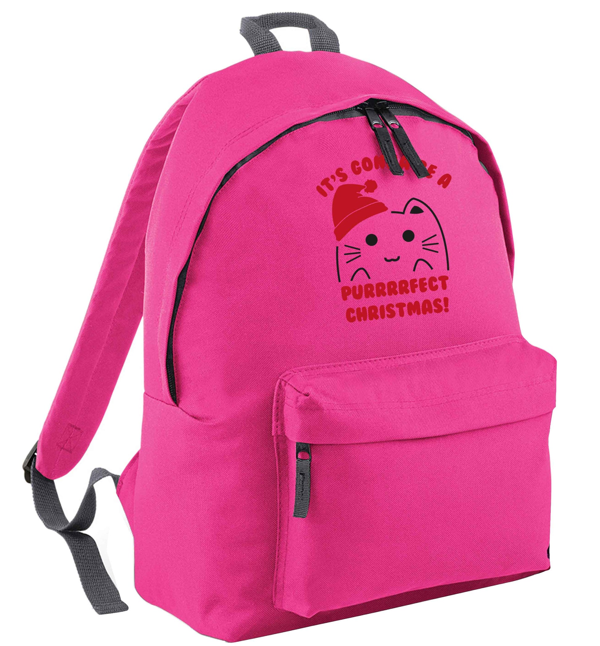 It's going to be a purrfect Christmas pink adults backpack
