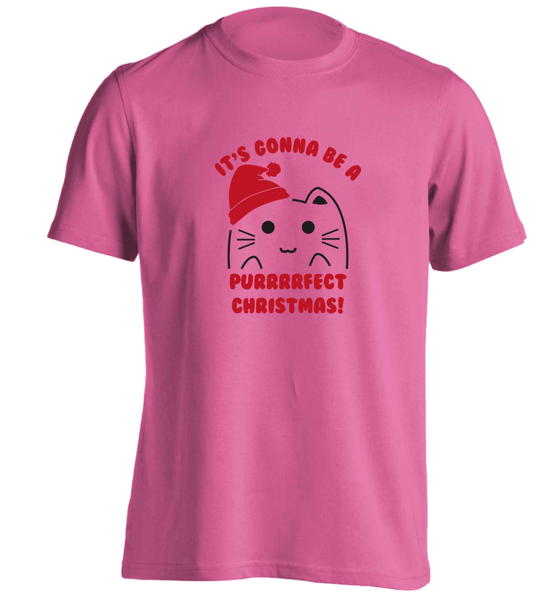 It's going to be a purrfect Christmas adults unisex pink Tshirt 2XL