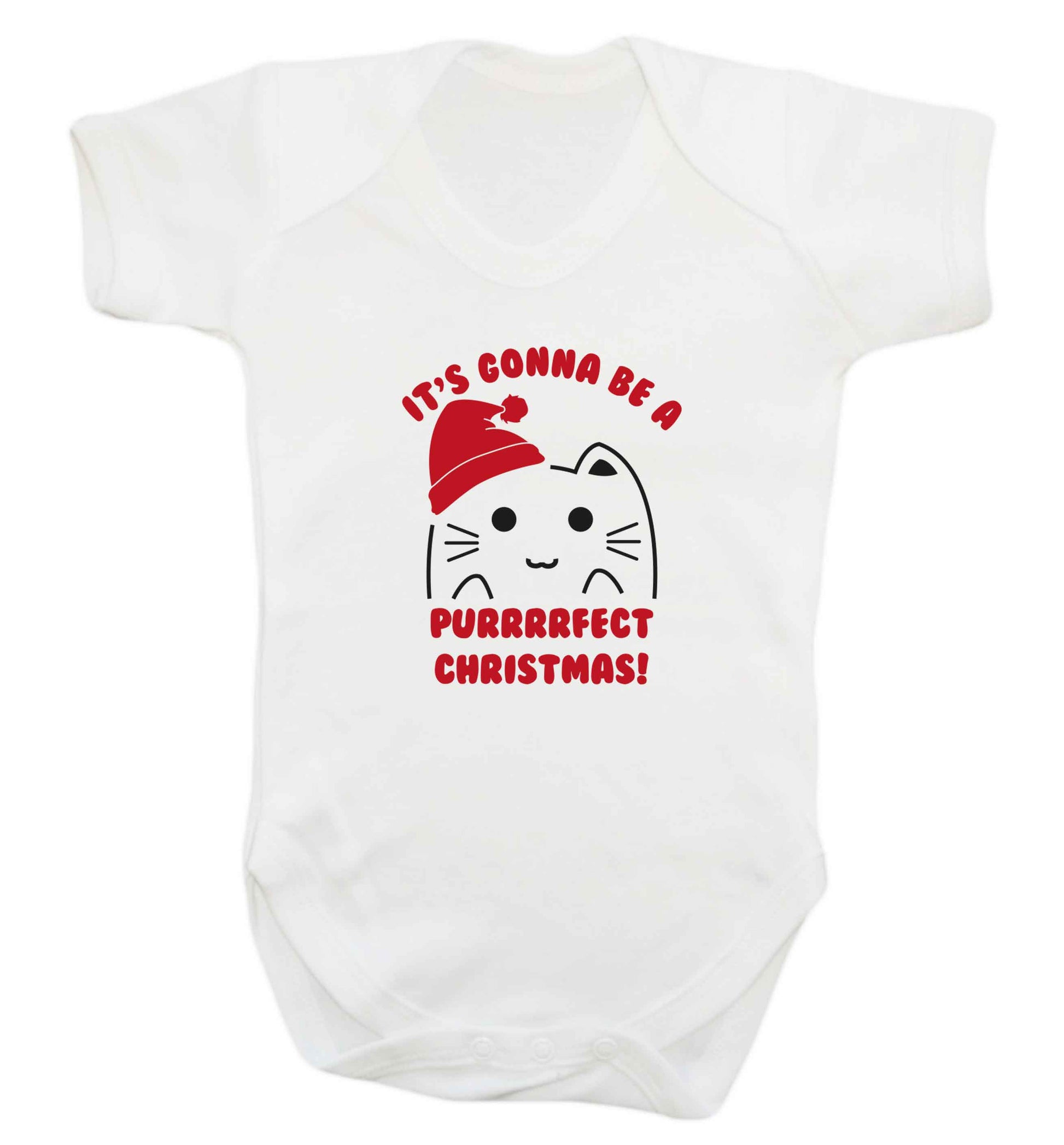 It's going to be a purrfect Christmas baby vest white 18-24 months