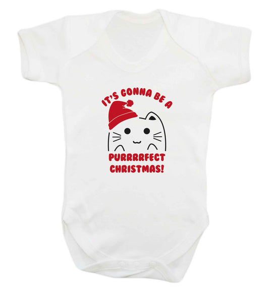 It's going to be a purrfect Christmas baby vest white 18-24 months