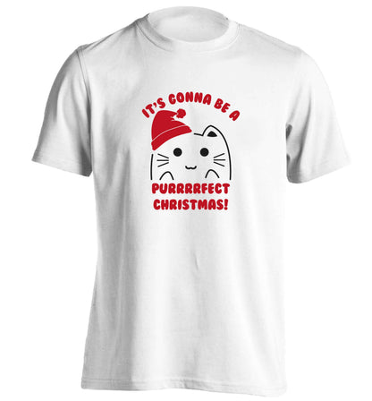 It's going to be a purrfect Christmas adults unisex white Tshirt 2XL