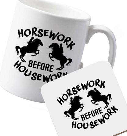 10 oz Ceramic mug and coaster Favourite Type Pan Pancake both sides