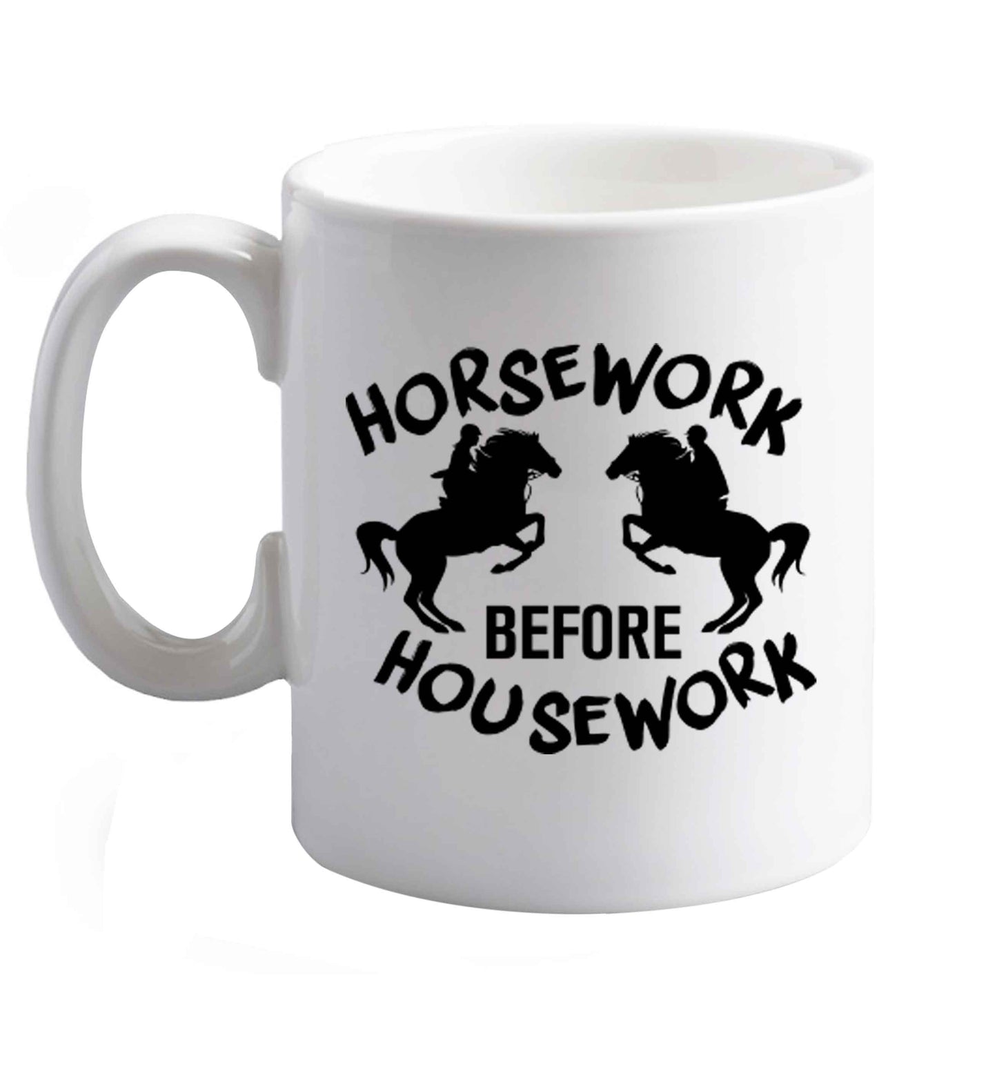 10 oz Favourite Type Pan Pancake ceramic mug right handed