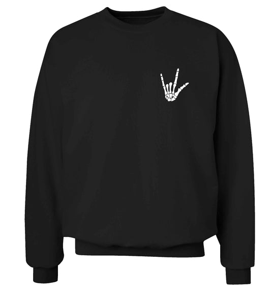 Skeleton Hand Pocket adult's unisex black sweater 2XL