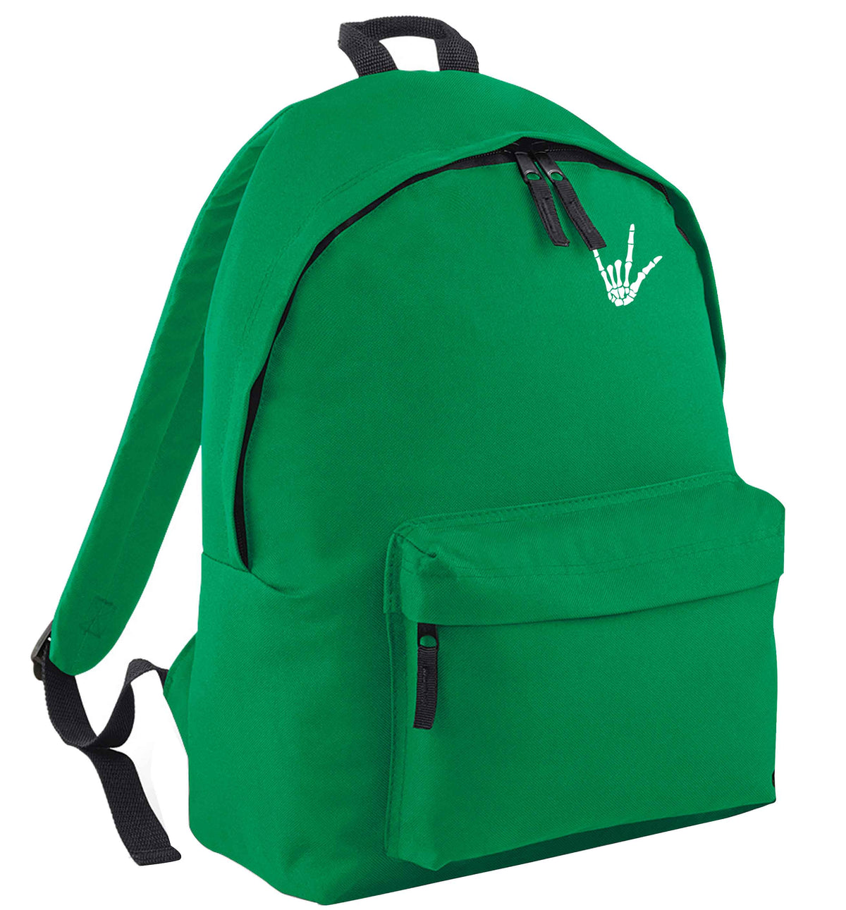 Skeleton Hand Pocket green adults backpack