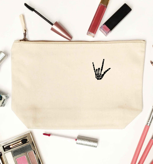 Skeleton Hand Pocket natural makeup bag