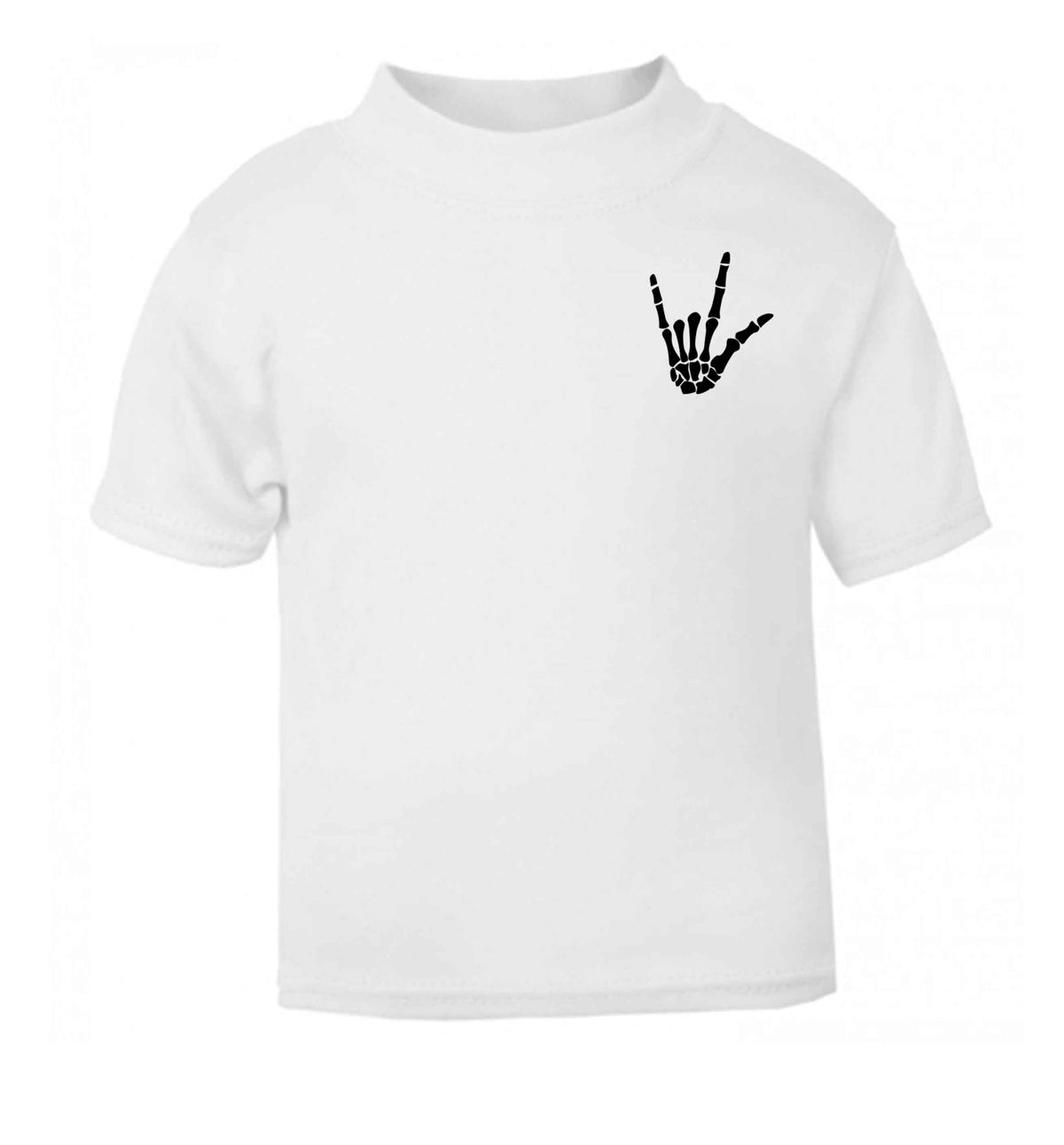 Skeleton Hand Pocket white baby toddler Tshirt 2 Years