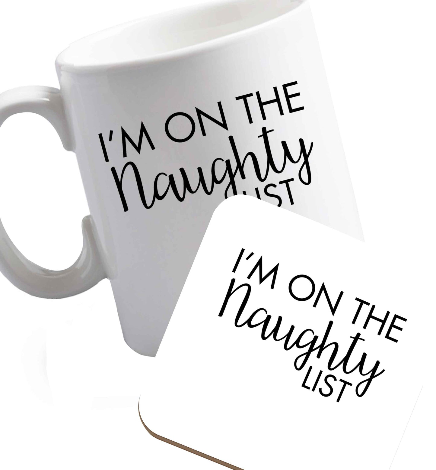 10 oz Favourite Type Pan Pancake ceramic mug and coaster set right handed