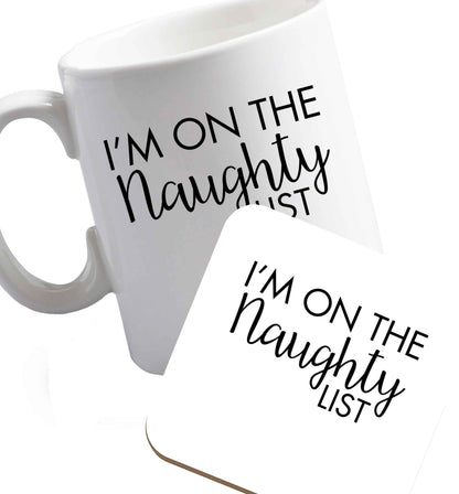 10 oz Favourite Type Pan Pancake ceramic mug and coaster set right handed