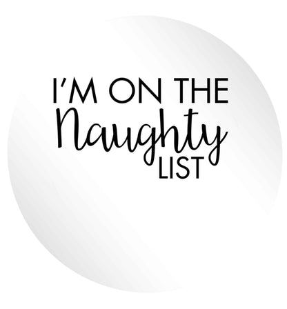 I'm on the naughty list 24 @ 45mm matt circle stickers